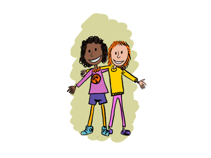 Clipart of two children