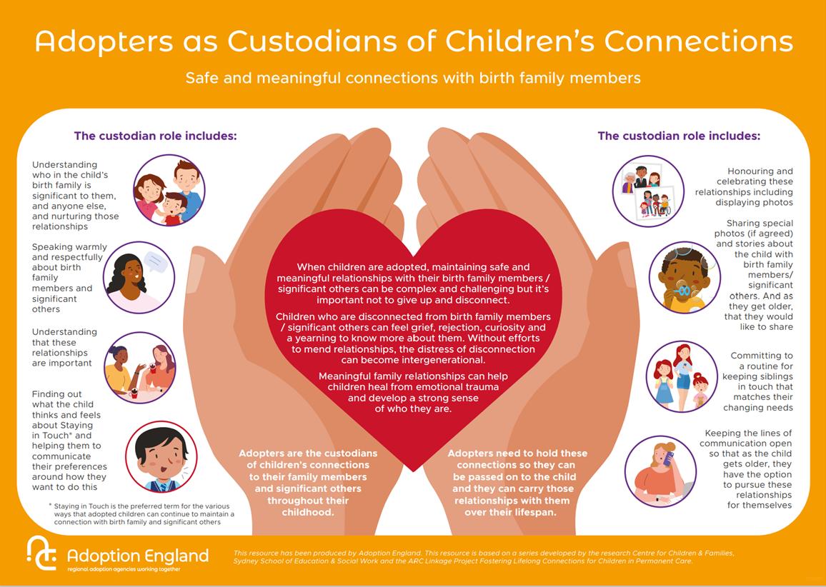 infographic for the guide adopters as custodians of childrens connections